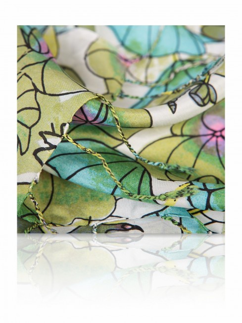 Палантин Женский S40-LOTUS.GARDEN/GREEN
